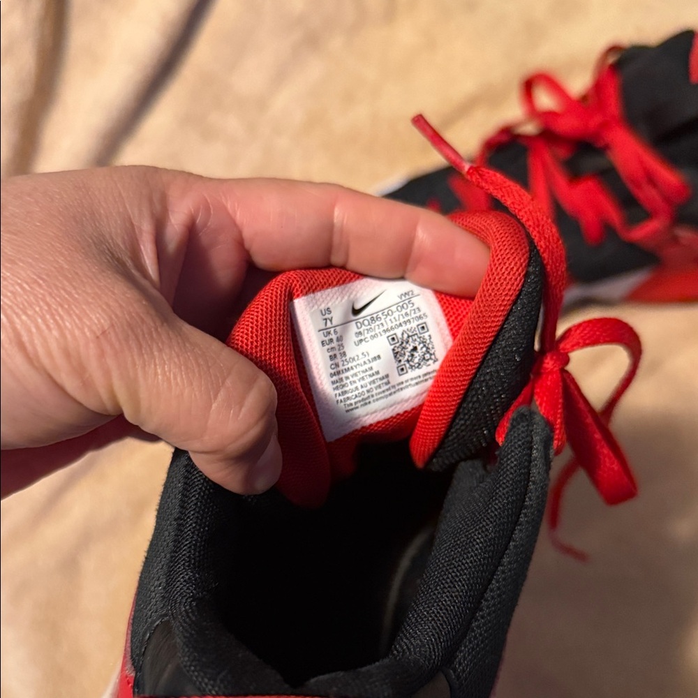 Nike Kids Black and Red Sneakers